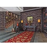 7Buy Modern Faux Brick Textured Wallpaper 3D Effect Stone Pattern Vinyl Waterproof Wallcoverings for
