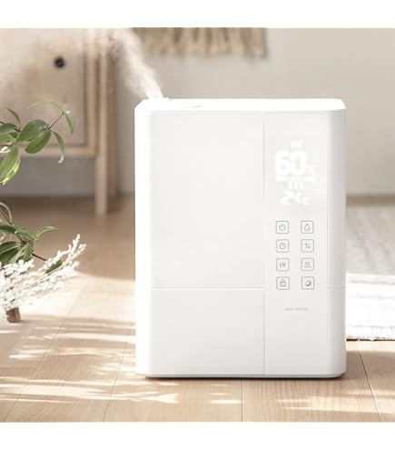 【美品】ハイブリット式 加湿器 jxh003j モダンデコ グレージュ 6.5L ダブル除菌 ハイブリッド式 UVライト+ヒーター除菌機能付き