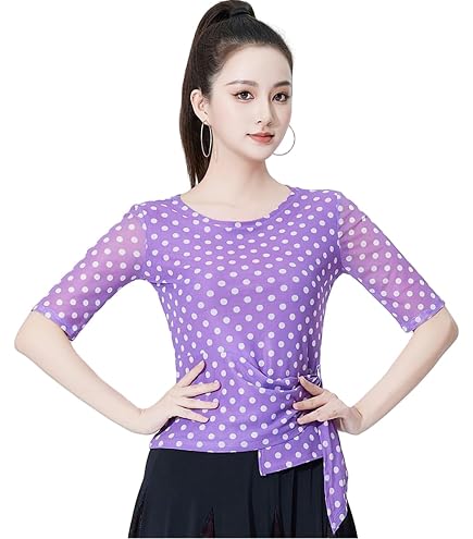 Amazon.co.jp: ロモハナガ 社交ダンス トップス 長袖 女性 レオタード