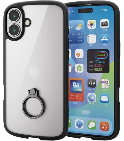 Amazon.co.jp: エレコム iPhone 16 ケース クリア 耐衝撃 衝撃吸収