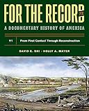 For the Record: A Documentary History