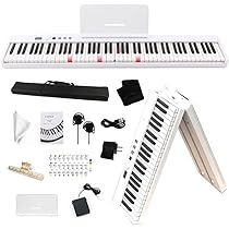 【超美品】carina ZE0088 折りたたみピアノ 88鍵盤 付属品付き Amazon | Carina 折りたたみ 電子ピアノ 光る鍵盤 88鍵盤 コンパクト