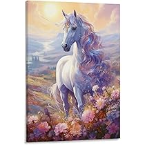 ユニコーン　絵画　壁掛け Amazon.co.jp: ユニコーン ポスターアートパネル 壁の絵 壁掛け