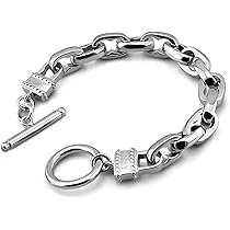 Amazon | ソリッド 925 シルバー ブレスレット イタリア製