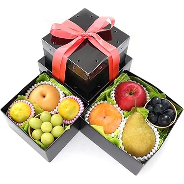 f111 クール便　藤稔2箱+大玉1箱　贈り物 お盆手土産 正方形お櫃（二合）／雲文柄｜箱屋常吉 -TSUNEKICHI-