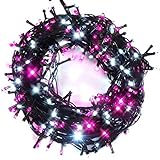 iimono117　LED イルミネーション 300球 コントローラー付き / 連結可能 防水型 X'mas (ホワイトピンク)