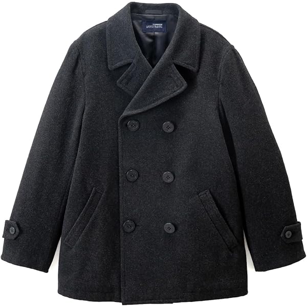 新品未使用タグ付きカンコー学生服 ネイビー ウール ピーコートKN3421 S シンプルなデザインの男女兼用ピーコートKANKO ピーコート | コート