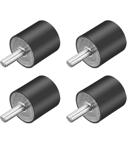 Vibration Dampening Mounts 8pcs M5 Thread Rubber Vibration Isolator Mounts - 20x15mm Cylindrical Shock Absorbers With Studs Cylindrical Rubber Mounts