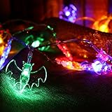 Bidason ハロウィン 電飾 コウモリ 電球　LED　ストリングライト バット　イルミネーション　コウモリライト 飾り物　パーティー　ハロウィン イルミネーションLED ライト 全長2M　LED2