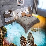 Sproud カスタムの床大滝風景 3 D 肉眼で見た絵画の背景立体絵画 Waterpro 400 Cmx 280 Cm を着用