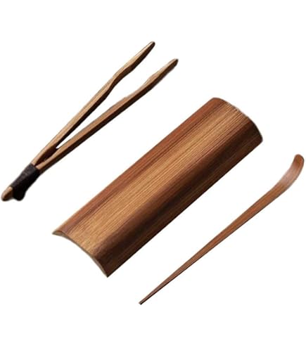 Amazon｜1個 茶挟 茶匙 竹製 日本茶道 中国茶道 茶文化 茶道具セット