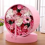 高品質　石鹸花造花キット　植物性自然派石けんフラワーセット　花束ボックス　中元　歳暮　お引越し　誕生日　結婚式　入学 卒業 結婚記念日 お祝い　ギフトボックス　プレゼント　贈り物　お礼　ボックス付き