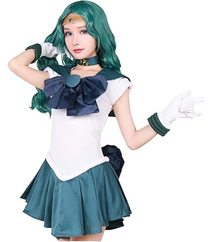 【富士達製】セーラーネプチューン　コスプレ　ウィッグ、靴、変身ロッド、ミラー付き Amazon.co.jp: Crystal/セーラーネプチューン コスプレウィッグ : ホビー