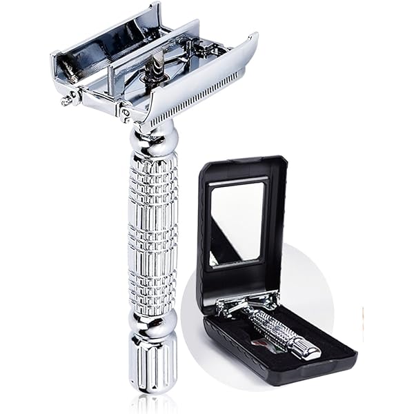 新品未使用❣️メンズ用2ブレード剃刀　ダブルレイヤー　RAZOR FOR MEN Men's Double-Sided Blade Adjustable Speed Anti-slip Knurled