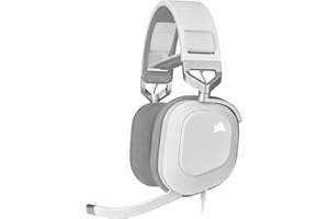 Corsair HS80 RGB USB Premium Gaming Headset with 7.1 Surround Sound, White, Large