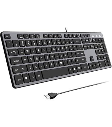 Lenovo SK-8827 USB Wired Keyboard - Black UK Layout QWERTY Plug