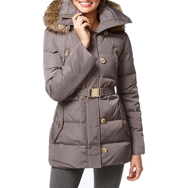 Amazon | MICHAEL Michael Kors フード付きパッカブルダウンパファー