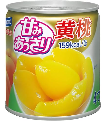 Amazon | 黄桃 缶詰 4つ割り 312g×4缶 5号 ピーチ 缶詰め フルーツ