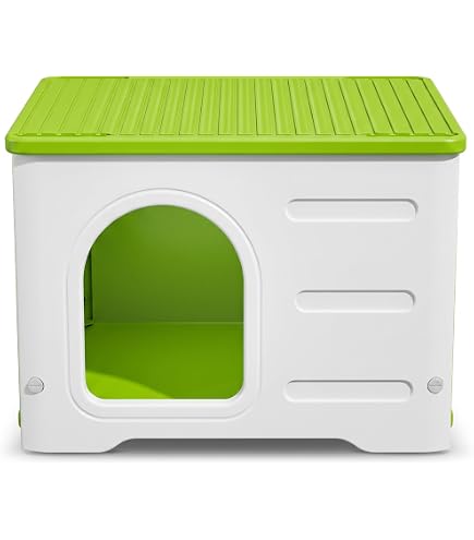 Amazon | Honey Zone プラスチック製 耐候性 猫ハウス 屋内・屋外兼用