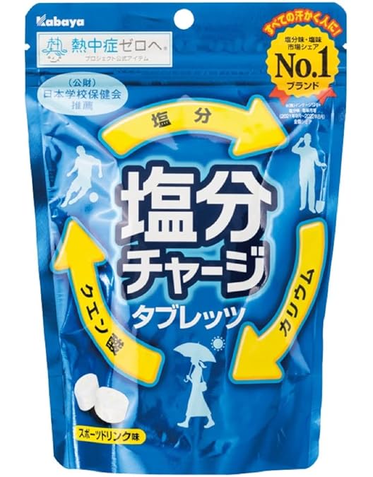 Amazon.co.jp: カバヤ 塩分チャージタブレッツ シークワーサー味 81g×2