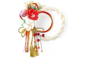 秀〆 正月飾り しめ縄 おしゃれくすみ色モダン飾り リースタイプ くすみホワイト MD-40