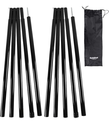 アルミ製 テント タープ ウイング ポール直径19ｍｍ総長190cm 2本セット Amazon | Sutekus アルミ製 テント タープ ウイング 用