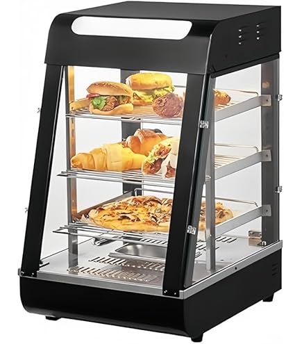 Amazon.co.jp: ホットフードショーケースウォーマー、3層業務用フード