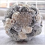 高級手作り　ウェディング ブーケ　花嫁ブーケ　バラの 造花のブーケ 結婚式造花