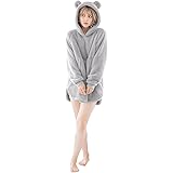 [ディータ] くま耳ファー起毛パーカーワンピース/全5色