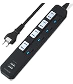 Amazon.co.jp: SAYBOUR 電源タップ 雷ガード 個別スイッチ 節電