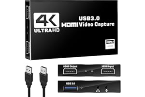 BotthHealth 4K HDMI キャプチャーボード パススルー 1080P 60FPS USB3.0 ゲームキャプチャー ビデオ フルHD 60Hz ビデオキャプチャー ゲーム実況生配信、会議、ライブビデオ配信、画面共有、録画に適用 Swit
