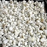 天然石 玉石砂利 1-2cm 200kg アイボリー (ガーデニングに最適 白色砂利）