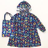キッズフォーレ Kids Foret レインコート 沢山の自動車 ブルー (L(120cm))
