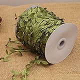 Fake Leaves Greenシルクleaf-shapedハンドメイド人工葉ウェディングデコレーションDIY 10メーターzg00045