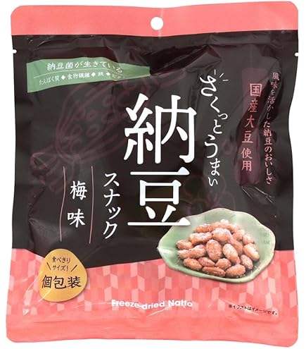 Amazon.co.jp: ヤマダフーズ さくっとうまい納豆スナック（梅味） 42g