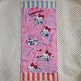 【 廃版 】かわいい♡　 サンリオ   ハローキティ ( ロゴ＆ポーズ )　フェイス タオル ( 約34×75cm )