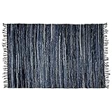 Denim Chindi Area Rag Rug 100% Cotton Recycled For Living Room Entryway Bedroom Porch Woven Large 4x