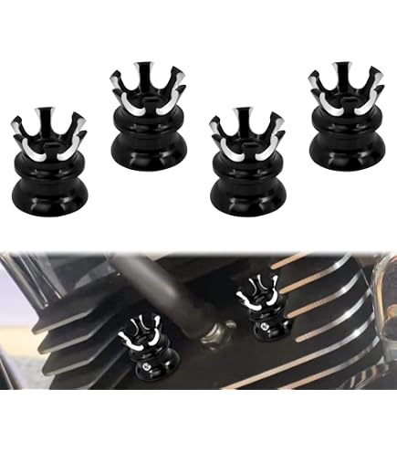 CNC Drilled Horn Cover For Harley Touring Big Twins – Fits FLHR, FLHT, Road King 1991-Up (Black, Aluminum)