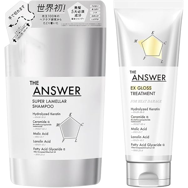 THE ANSWER シャンプー & EXモイストトリートメント2個セット THE ANSWER / スーパーラメラシャンプー&EXモイスト