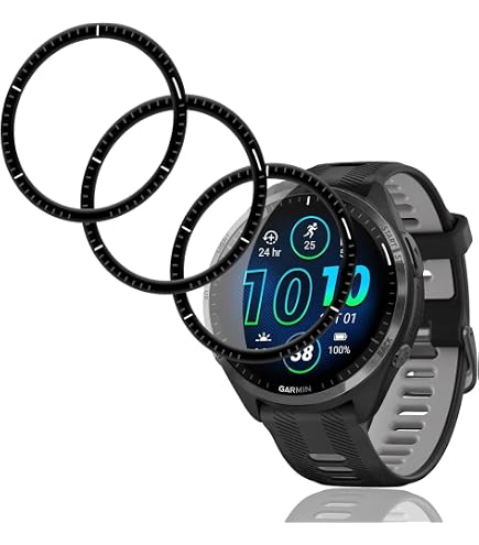 Amazon.co.jp: 【2枚組】Garmin Forerunner 965 用 ケース ガラス 