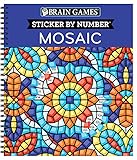 Brain Games - Sticker by Number: Mosaic (20 Complex Images to Sticker)