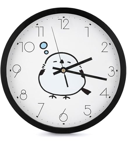 Amazon.co.jp: 時計 シマエナガ 鳥柄 掛け時計 かけ時計 壁掛け時計