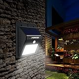 センサーライト MORECOO 16 LED 人感センサー 明暗センサー ソーラー充電式 省エネ夜間自動点灯 防犯効果 屋外照明/夜間照明/軒先/壁掛け/庭先/玄関の周りなどに適用 (センサーライト1