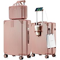 キャリーケース スーツケース機内持込可 大型超軽量アルミ風多機能 キャリーバッグ 61WpRC6LYRL._AC_UL210_SR210,