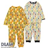 (ディラッシュ) DILASH 長袖パジャマ（アルファベット） 80 マスタード