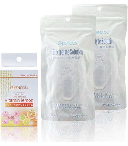 KENCOS PREMIUM 専用電解液 カートリッジセット Amazon.co.jp: [ポータブル水素ガス吸引具 KENCOS(ケンコス) 消耗品3点