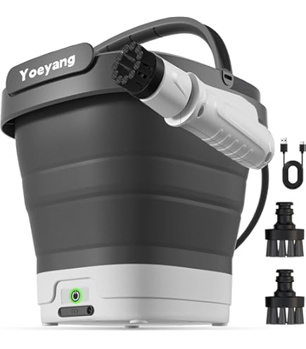 Amazon | Yoeyang 高圧洗浄機 13L折りたたみバケツ付き 6-in-1 多機能