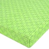 Just Born Playard Sheet - Dot Squares - Green by Just Born [並行輸入品]