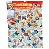 【本体綿100％】2016年 夏物 アンパンマン ニット楊柳 前開き総柄 半袖パジャマ Anpanman サックス◇80cm