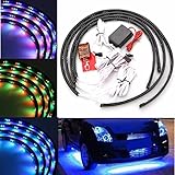 7色LEDストリップ車underグローUnderbodyシステムネオンライトキット